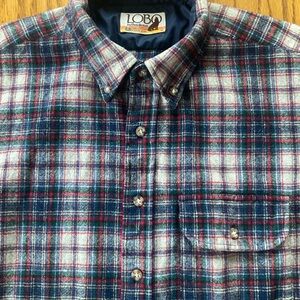 Men’s Lobo Pendleton Wool Board Shirt Plaid long sleeve M